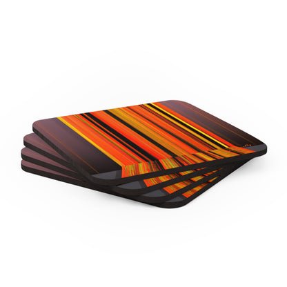 Leonor Fuentes - Normal Force, Abstractly - Corkwood Coaster Set of 4