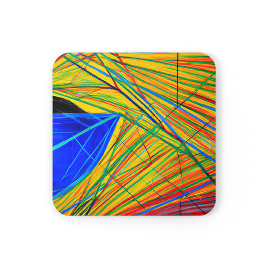 Gerald Michelson - Electric Force, Abstractly - Corkwood Coaster Set of 4