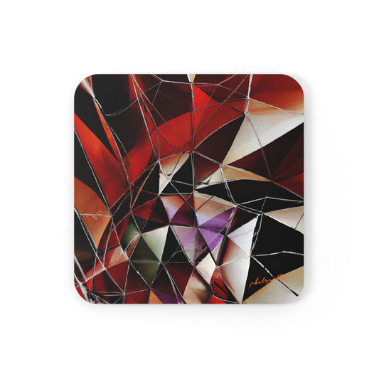 Oscar Klein - Tension Force, Abstractly - Corkwood Coaster Set of 4