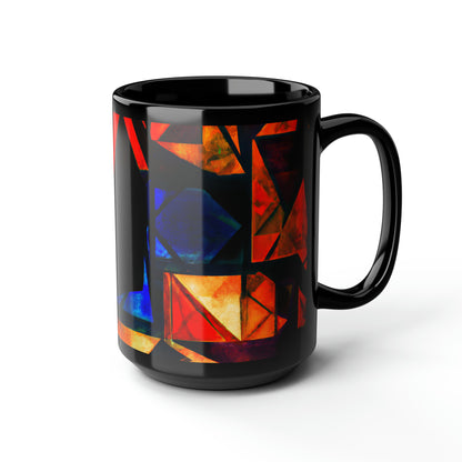 Loren Morgan - Normal Force, Abstractly - Black Ceramic Mug 15oz