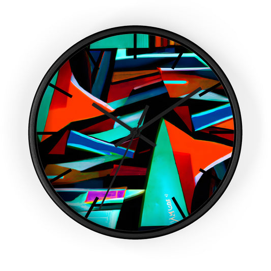 Betty Hawking - Friction Force, Abstractly - Wall Clock