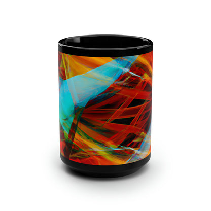 Clara Beckett - Electromagnetic Force, Abstractly - Black Ceramic Mug 15oz