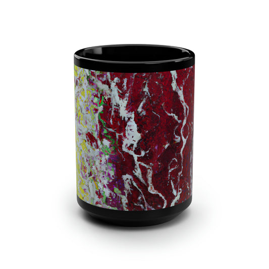 Azure Linxium - Chemistry, Abstractly - Black Ceramic Mug 15oz