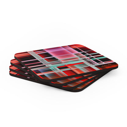 Alexandra Gunderson - Magnetic Force, Abstractly - Corkwood Coaster Set of 4