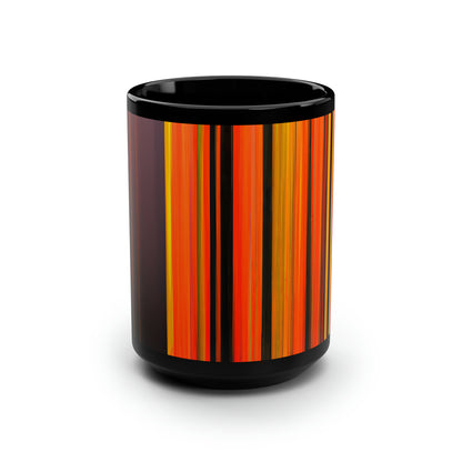 Leonor Fuentes - Normal Force, Abstractly - Black Ceramic Mug 15oz