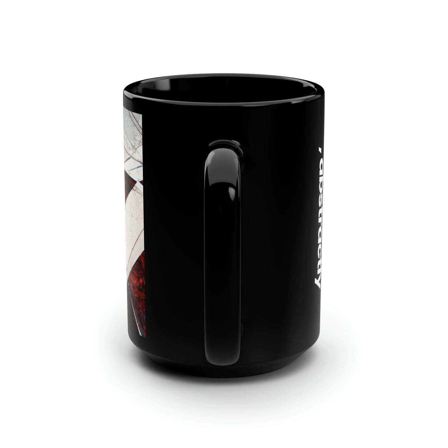 Adrianne Thomas - Spring Force, Abstractly - Black Ceramic Mug 15oz