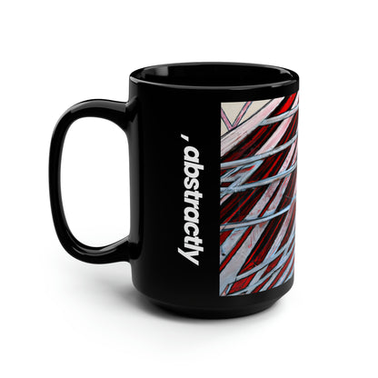 Madison Fletcher - Spring Force, Abstractly - Black Ceramic Mug 15oz