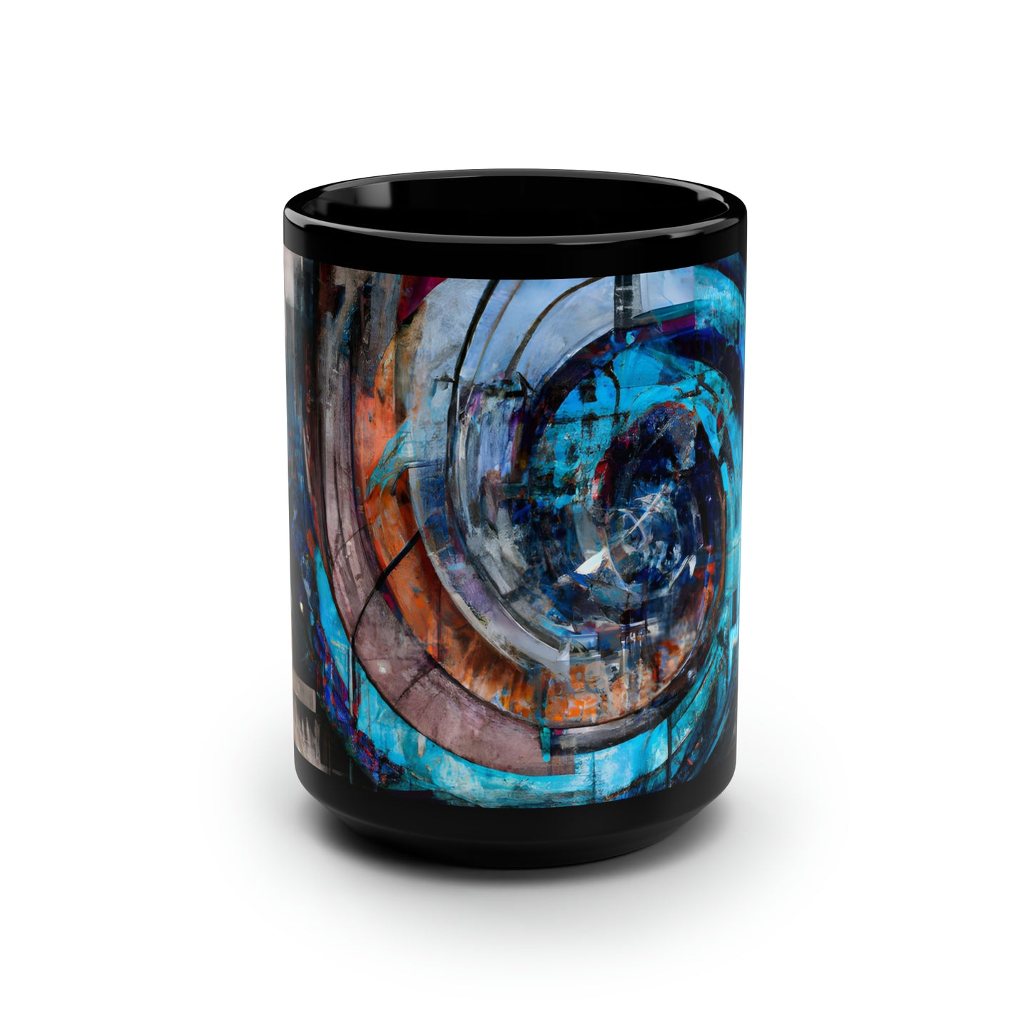 Rose Strauss - Gravity Force, Abstractly - Black Ceramic Mug 15oz