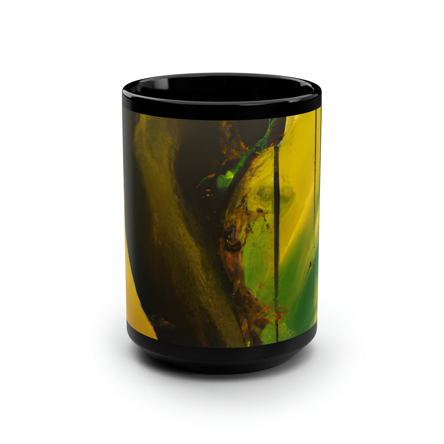 Quantum Aurelia Stone - Oxygen, Abstractly - Black Ceramic Mug 15oz