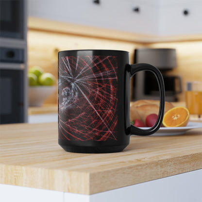 Maxine Hawthorne - Electromagnetic Force, Abstractly - Black Ceramic Mug 15oz