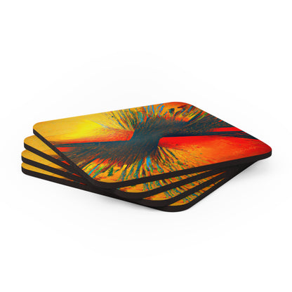 Frances Richter - Gravity Force, Abstractly - Corkwood Coaster Set of 4