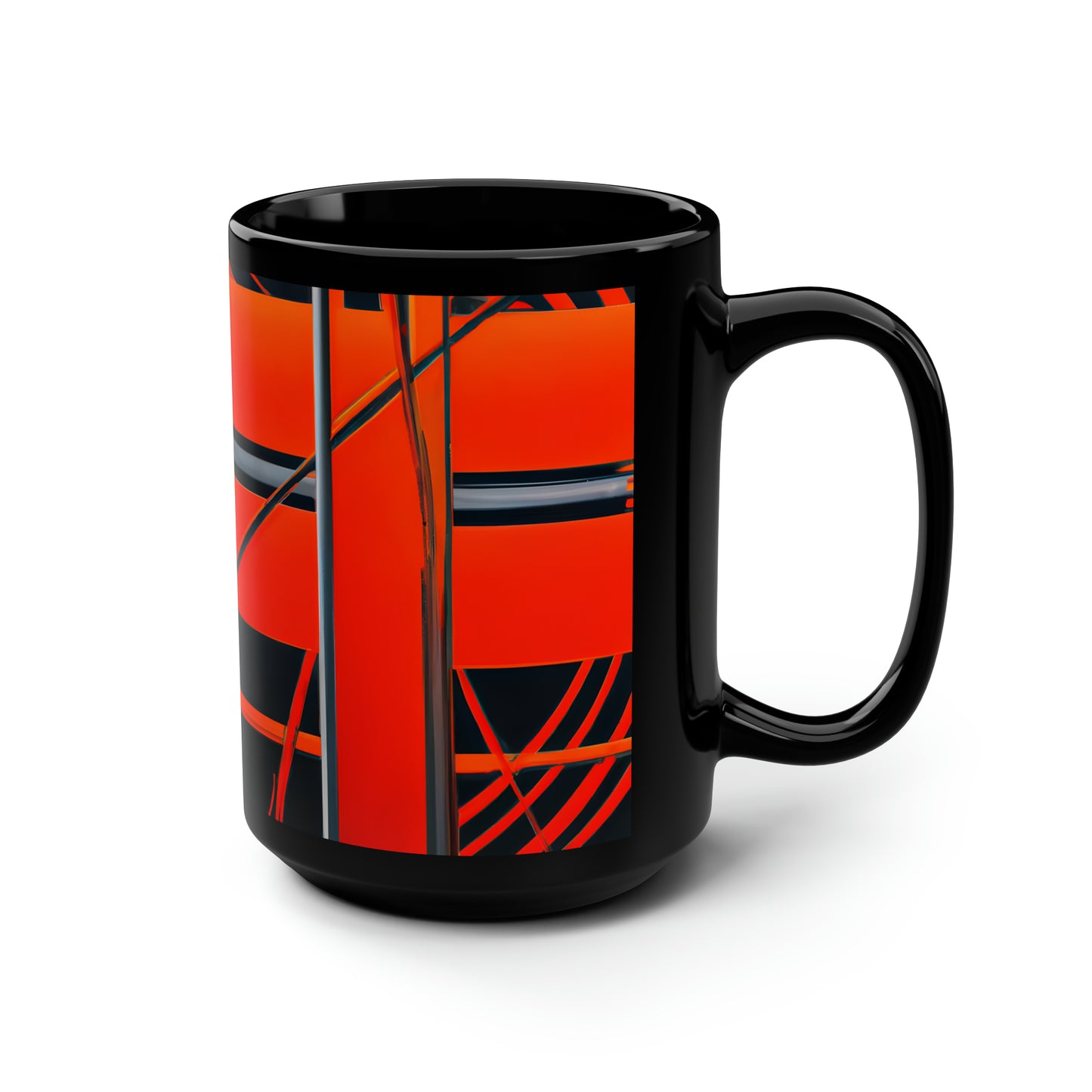 Florence Barclay - Spring Force, Abstractly - Black Ceramic Mug 15oz