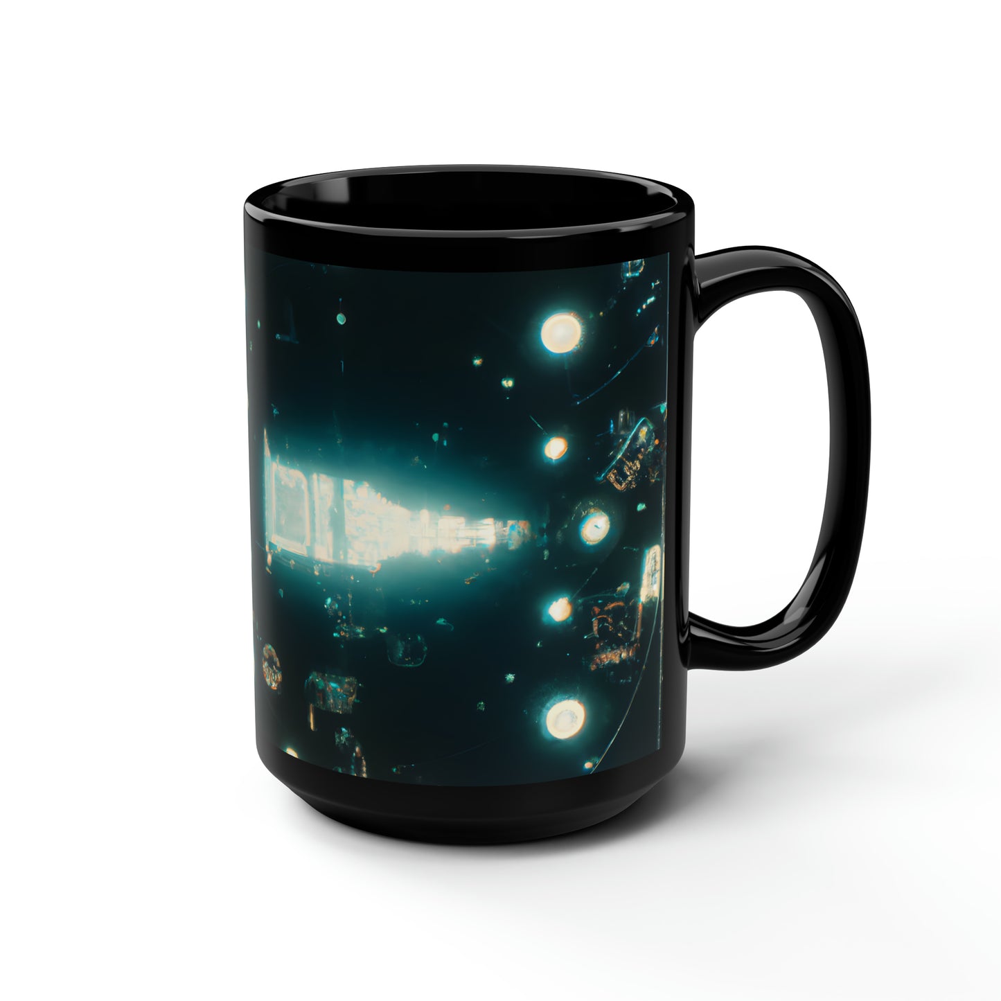 Pinnacle Assurance - Debit, Abstractly - Black Ceramic Mug 15oz