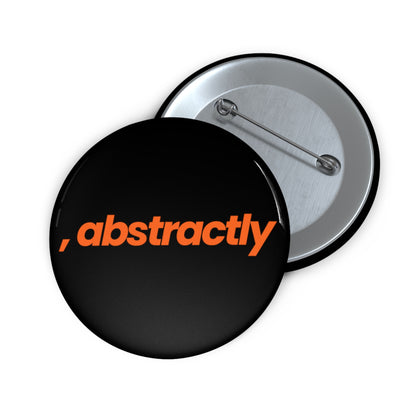 [, abstractly] Orange-on-Black - Pin Button