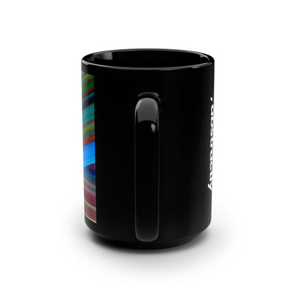 Elise Hofmann - Strong Force, Abstractly - Black Ceramic Mug 15oz