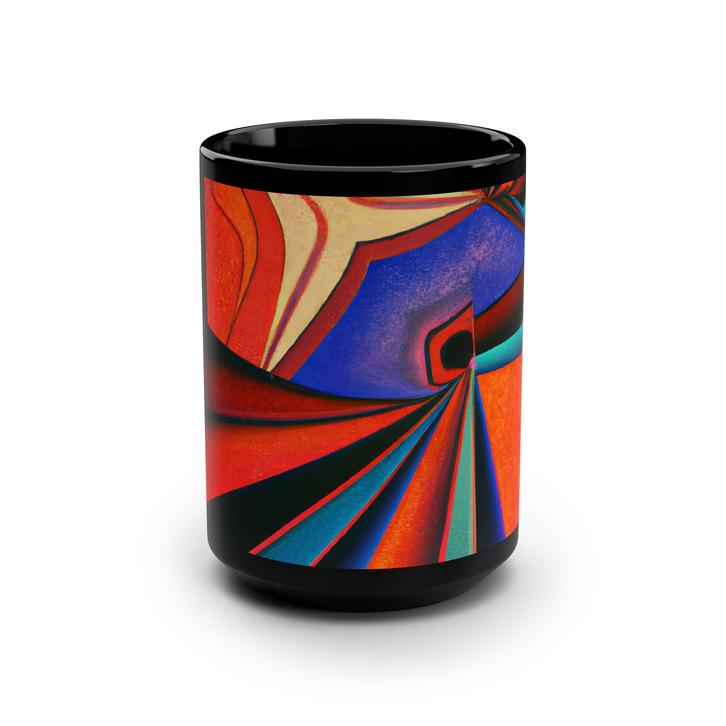 Kenneth Hadley - Weak Force, Abstractly - Black Ceramic Mug 15oz