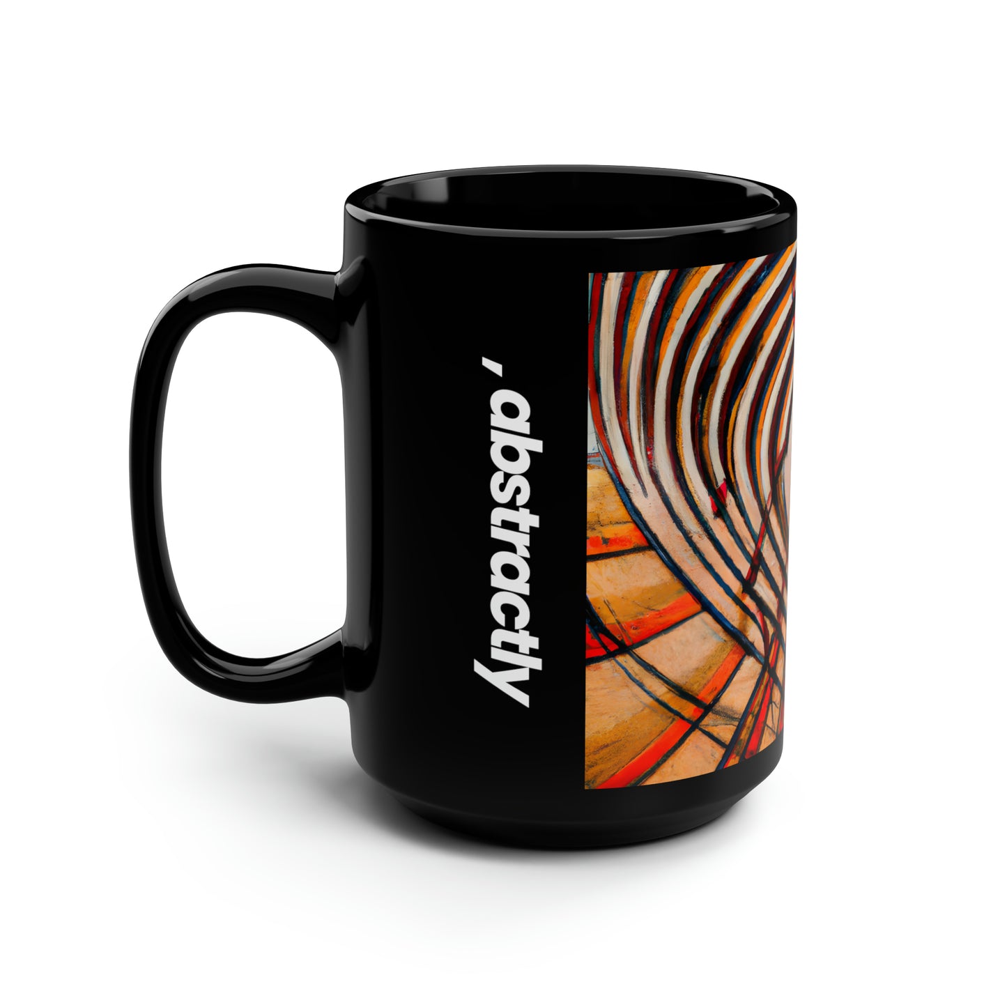 Adelaide Thornton - Magnetic Force, Abstractly - Black Ceramic Mug 15oz