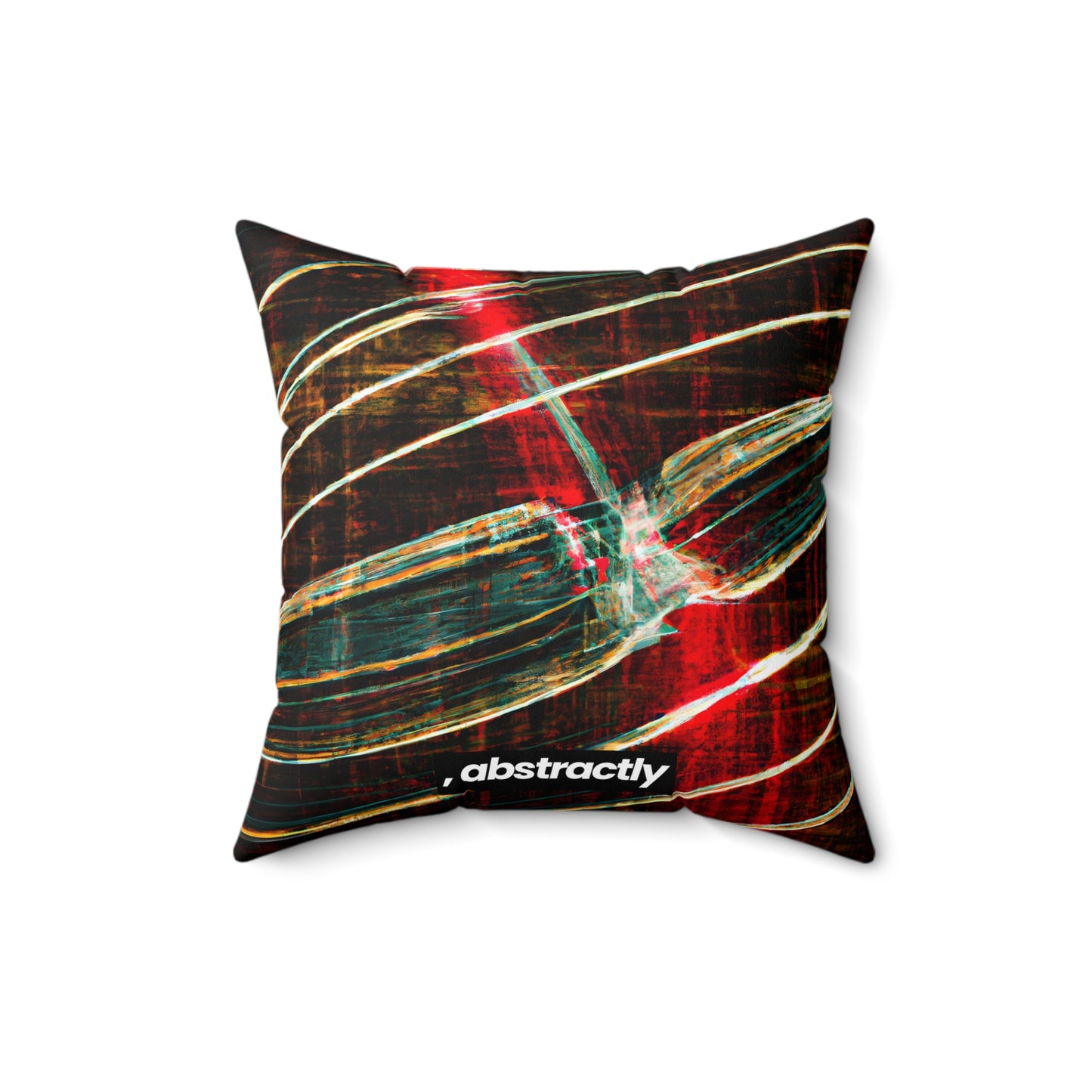 Joyce Lancaster - Electromagnetic Force, Abstractly - Faux Suede Throw Pillow