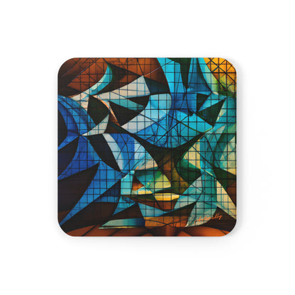 Janet Riggs - Applied Force, Abstractly - Corkwood Coaster Set of 4