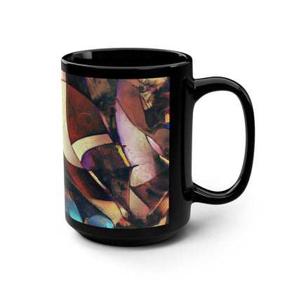 Marianne Rosenfield - Strong Force, Abstractly - Black Ceramic Mug 15oz