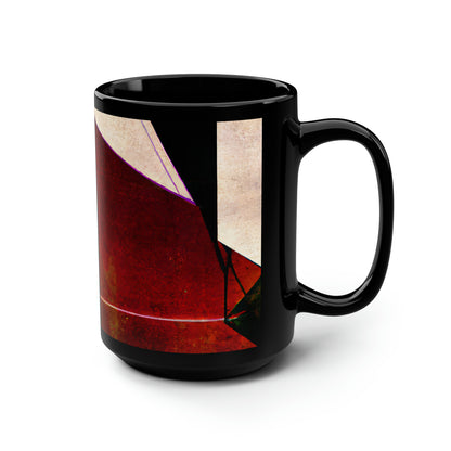 Fiona Hubble - Applied Force, Abstractly - Black Ceramic Mug 15oz