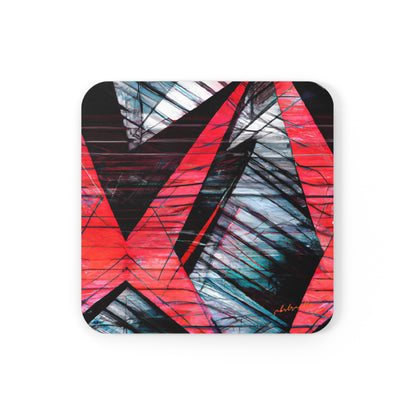 Caroline Burnett - Electric Force, Abstractly - Corkwood Coaster Set of 4