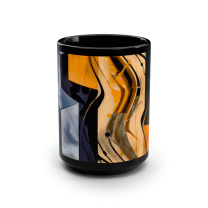 Rosalind Maxwell - Spring Force, Abstractly - Black Ceramic Mug 15oz