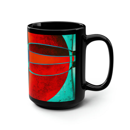 Lyle Ackerman - Normal Force, Abstractly - Black Ceramic Mug 15oz