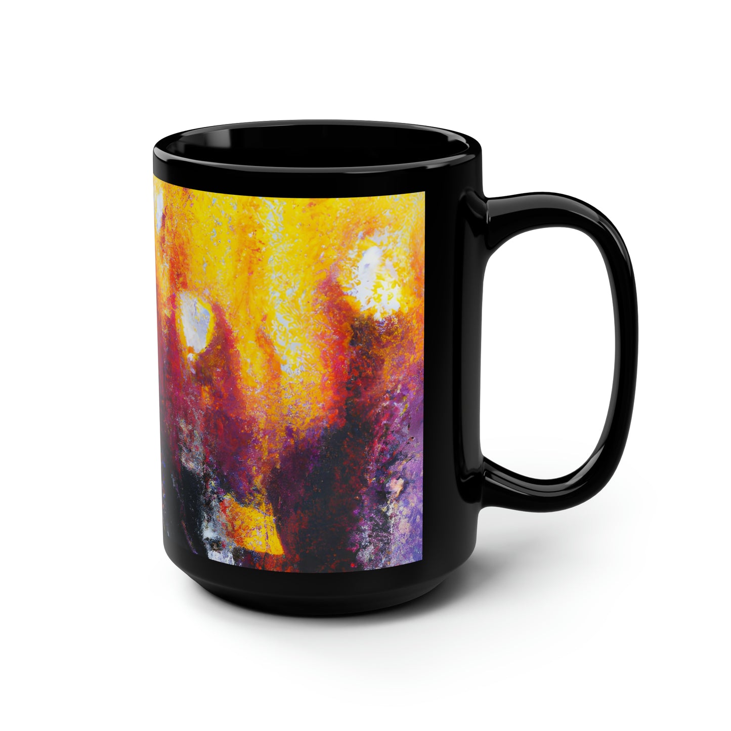 Quantum Fluxium - Chemistry, Abstractly - Black Ceramic Mug 15oz