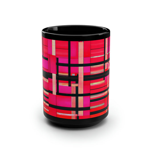 Adrian Kleinberg - Tension Force, Abstractly - Black Ceramic Mug 15oz