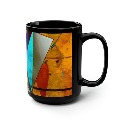 Irene Karlson - Strong Force, Abstractly - Black Ceramic Mug 15oz