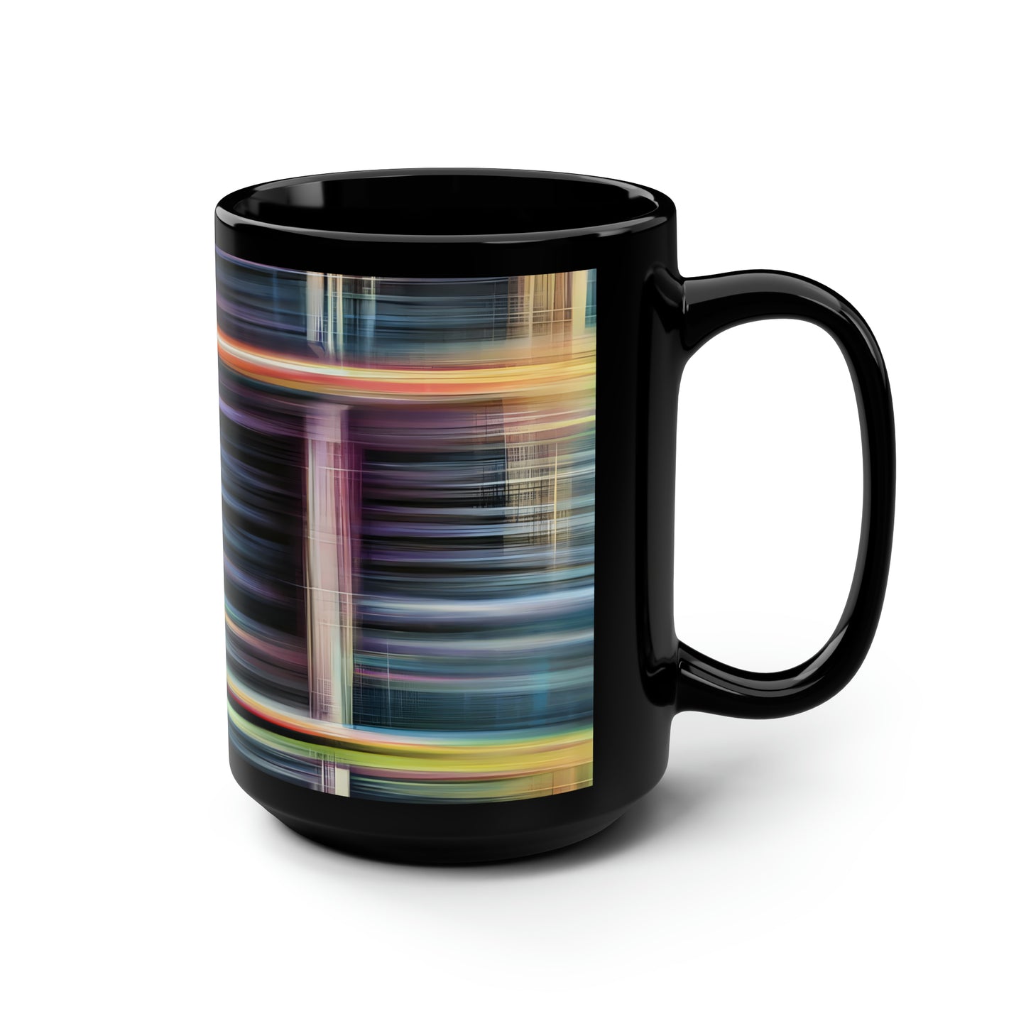 Mary Fermi - Air Resistance Force, Abstractly - Black Ceramic Mug 15oz