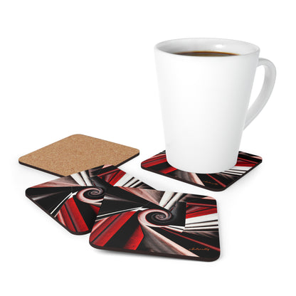 Louisa Eisenberg - Tension Force, Abstractly - Corkwood Coaster Set of 4