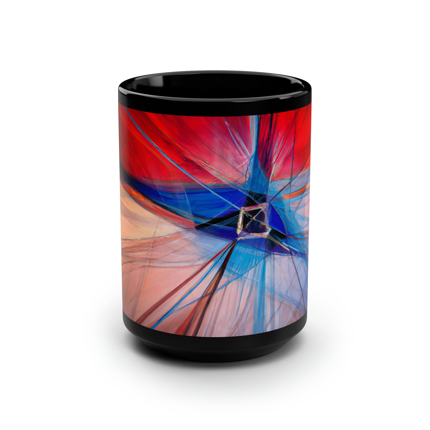 Sylvia Blackburn - Magnetic Force, Abstractly - Black Ceramic Mug 15oz