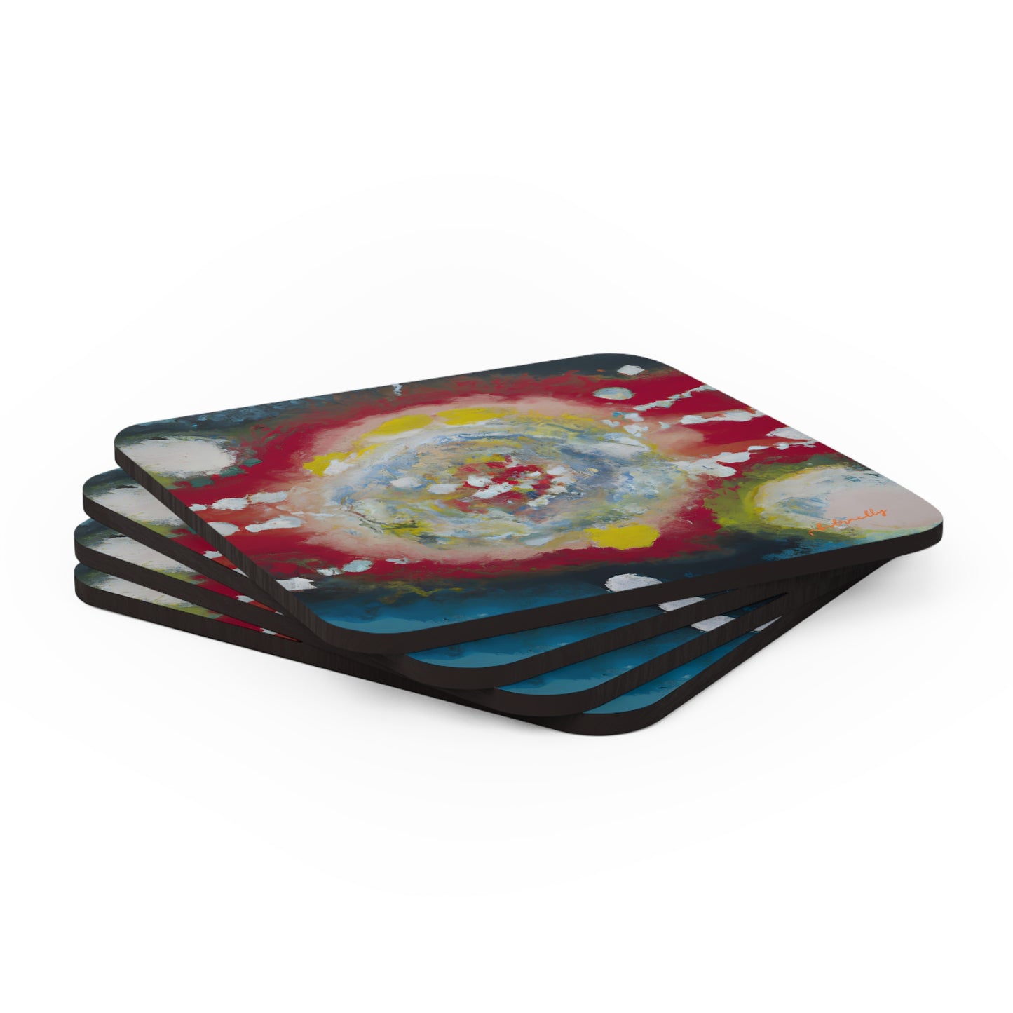 Starlight Sulfate - Chemistry, Abstractly - Corkwood Coaster Set of 4