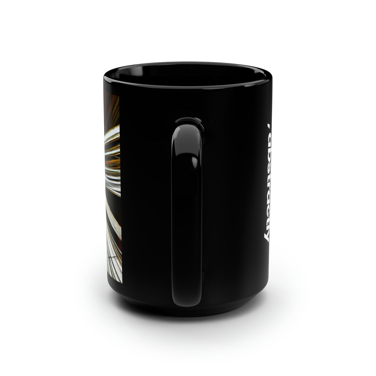 Stanley Holtzman - Strong Force, Abstractly - Black Ceramic Mug 15oz