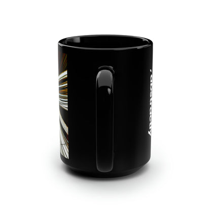 Stanley Holtzman - Strong Force, Abstractly - Black Ceramic Mug 15oz