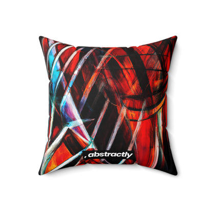 Cecilia Hartman - Electric Force, Abstractly - Faux Suede Throw Pillow