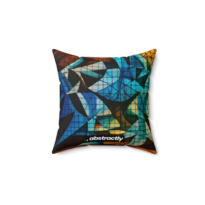 Janet Riggs - Applied Force, Abstractly - Faux Suede Throw Pillow