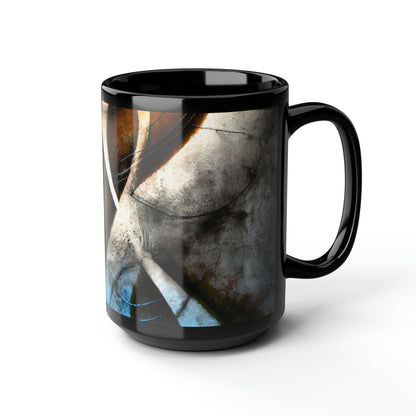 Theodore Calhoun - Spring Force, Abstractly - Black Ceramic Mug 15oz