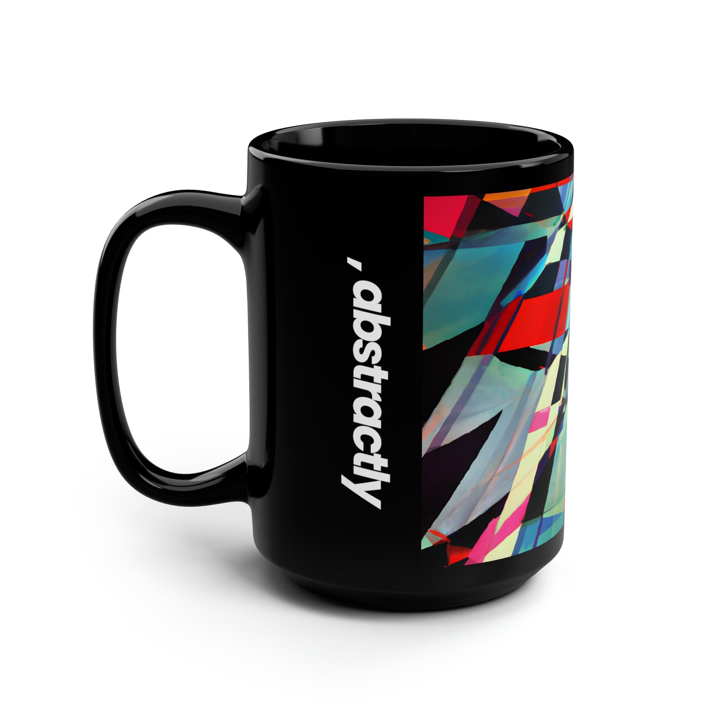 Fiona Breslin - Electric Force, Abstractly - Black Ceramic Mug 15oz