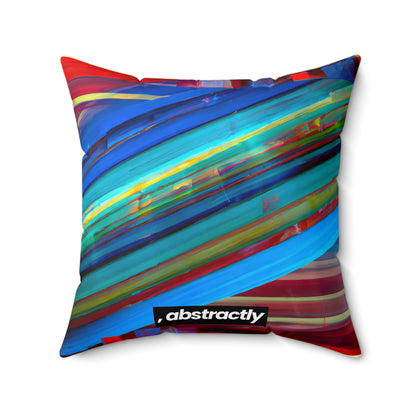 Elise Hofmann - Strong Force, Abstractly - Faux Suede Throw Pillow