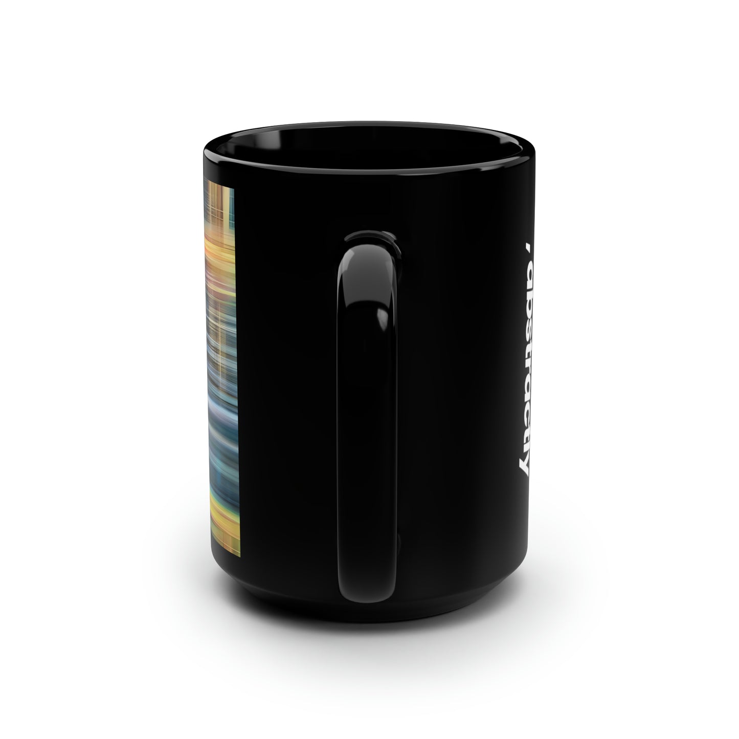 Mary Fermi - Air Resistance Force, Abstractly - Black Ceramic Mug 15oz