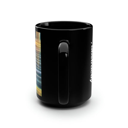 Mary Fermi - Air Resistance Force, Abstractly - Black Ceramic Mug 15oz