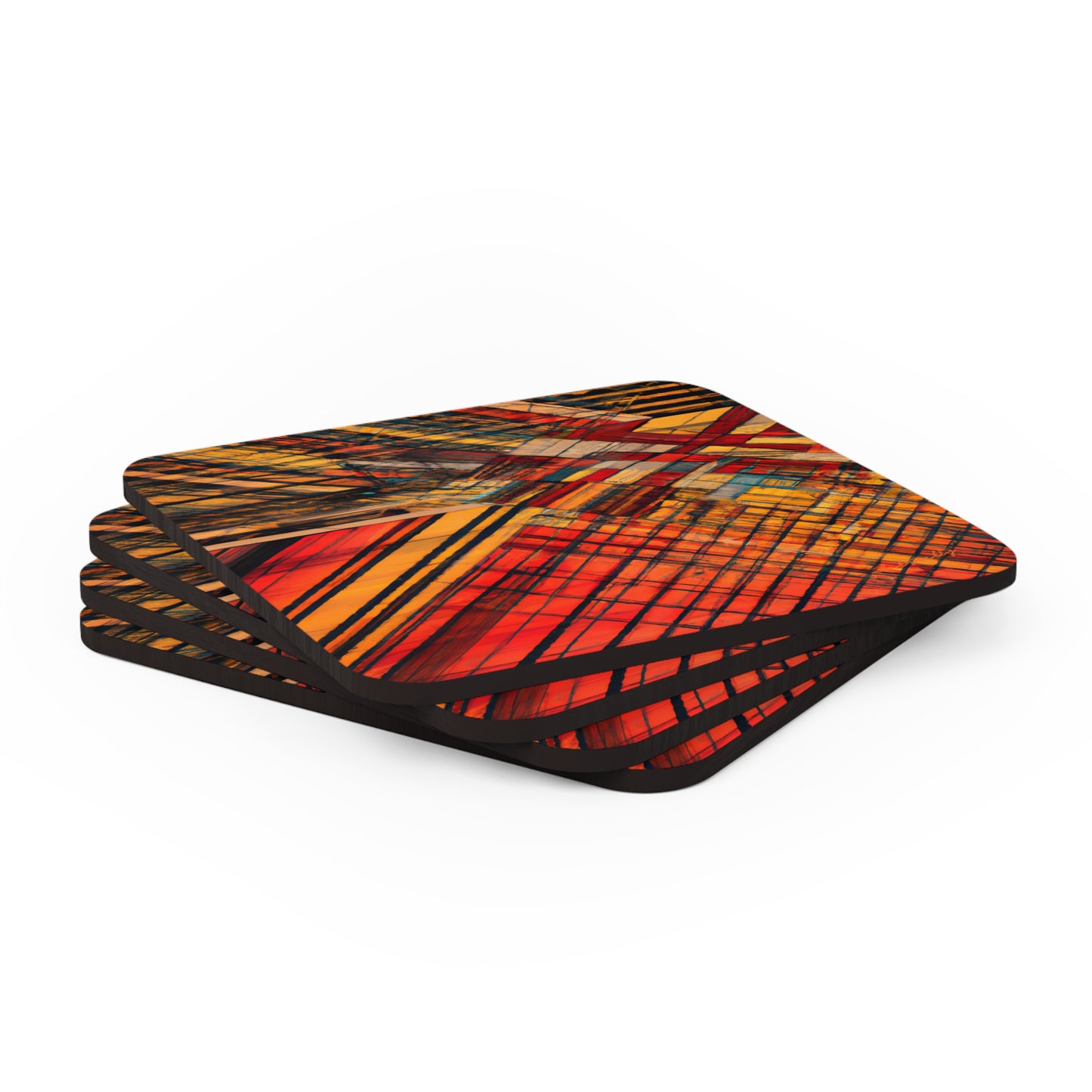 Milo Radcliffe - Strong Force, Abstractly - Corkwood Coaster Set of 4