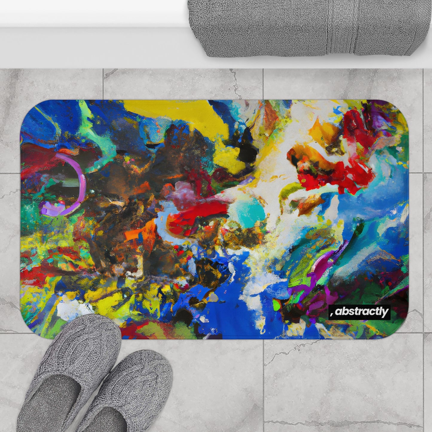 Xenospheric Blue - Chemistry, Abstractly - Bath Mat