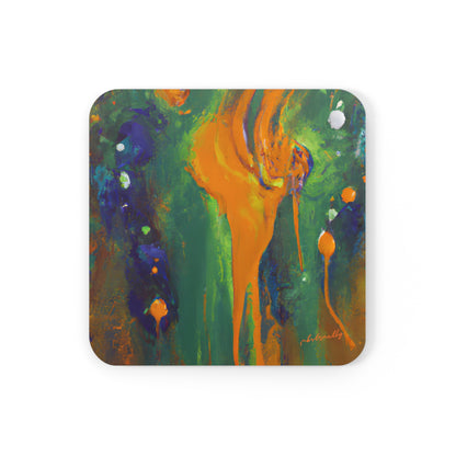 Quantum Sapphire Element - Chemistry, Abstractly - Corkwood Coaster Set of 4