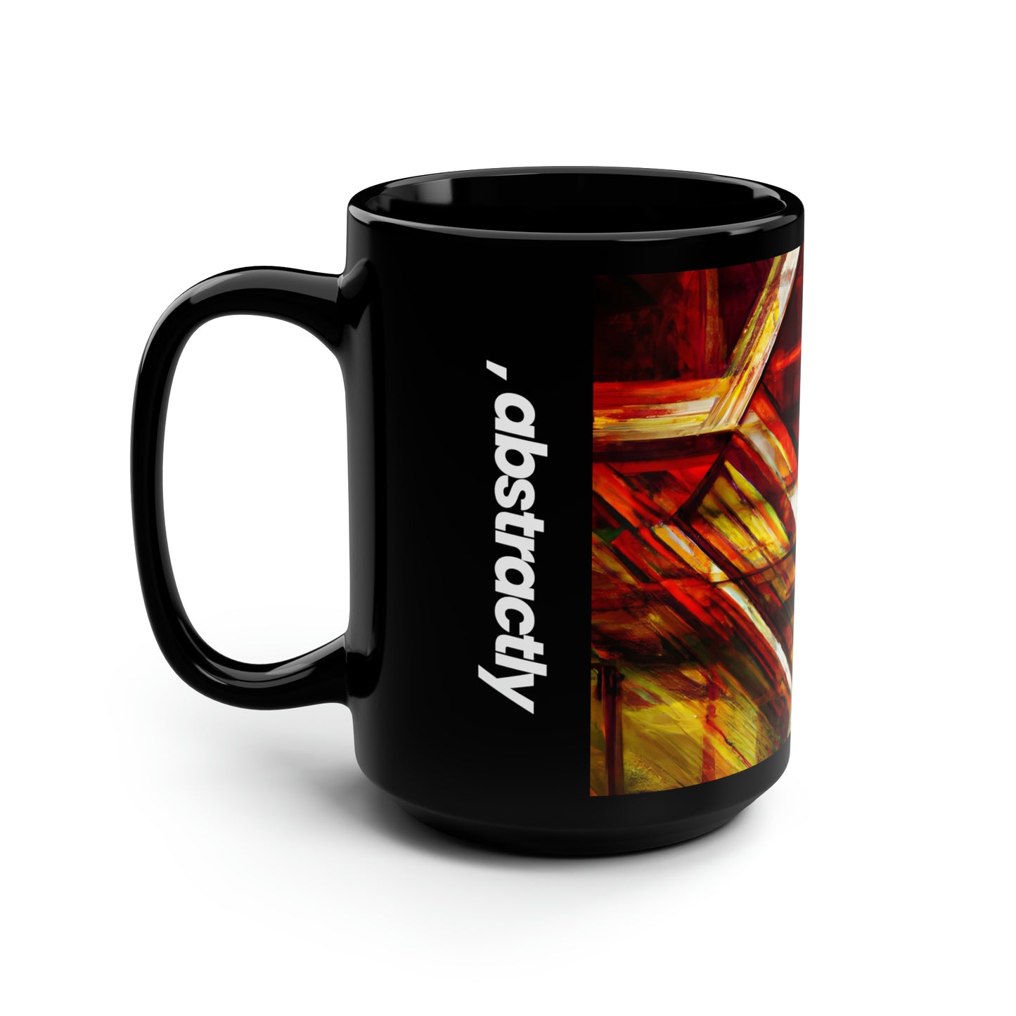 Aurelia Reynolds - Applied Force, Abstractly - Black Ceramic Mug 15oz