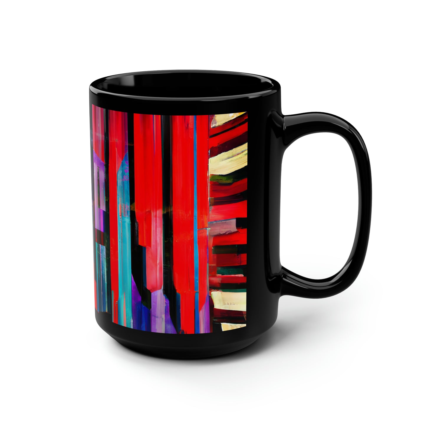 Herbert Steinberg - Air Resistance Force, Abstractly  - Black Ceramic Mug 15oz