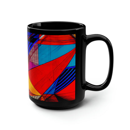 Beverly Weissman - Strong Force, Abstractly - Black Ceramic Mug 15oz